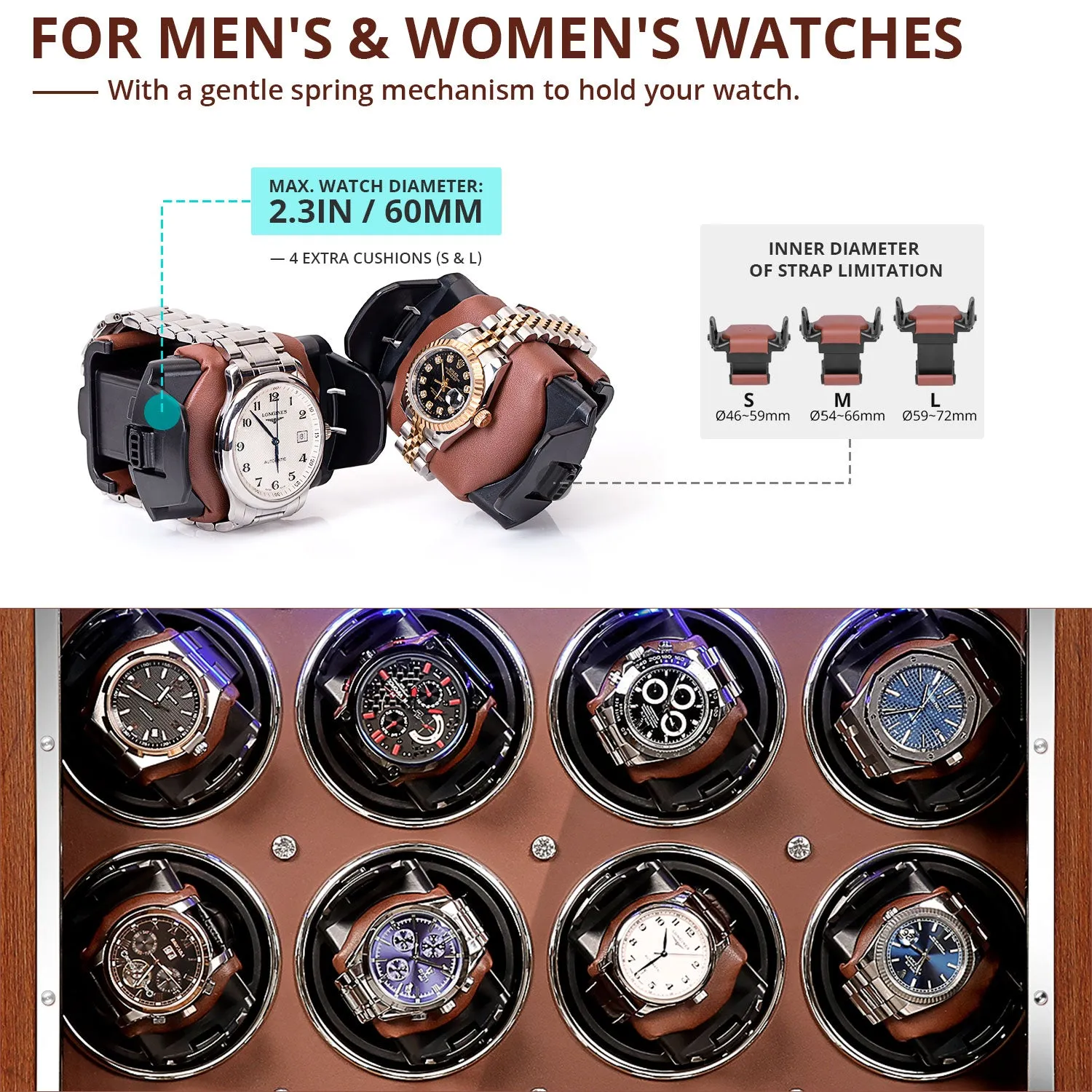 [ NEW ARRIVALS ] 12 6 Watch Winder in Walnut Wooden Finish