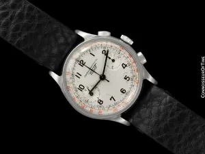 1939 Omega - Tissot Omega Caliber 33.3 Vintage Large Mens Chrongraph - Stainless Steel