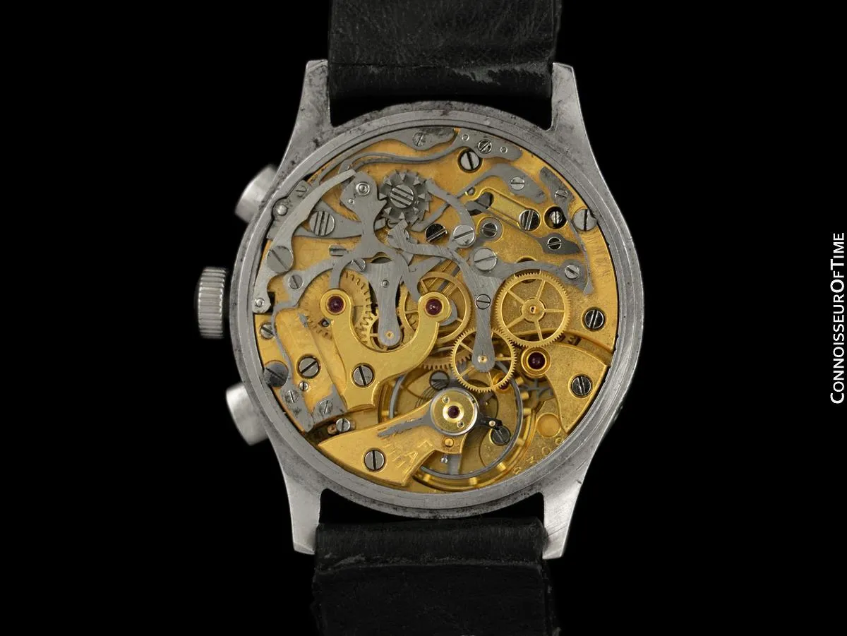 1939 Omega - Tissot Omega Caliber 33.3 Vintage Large Mens Chrongraph - Stainless Steel