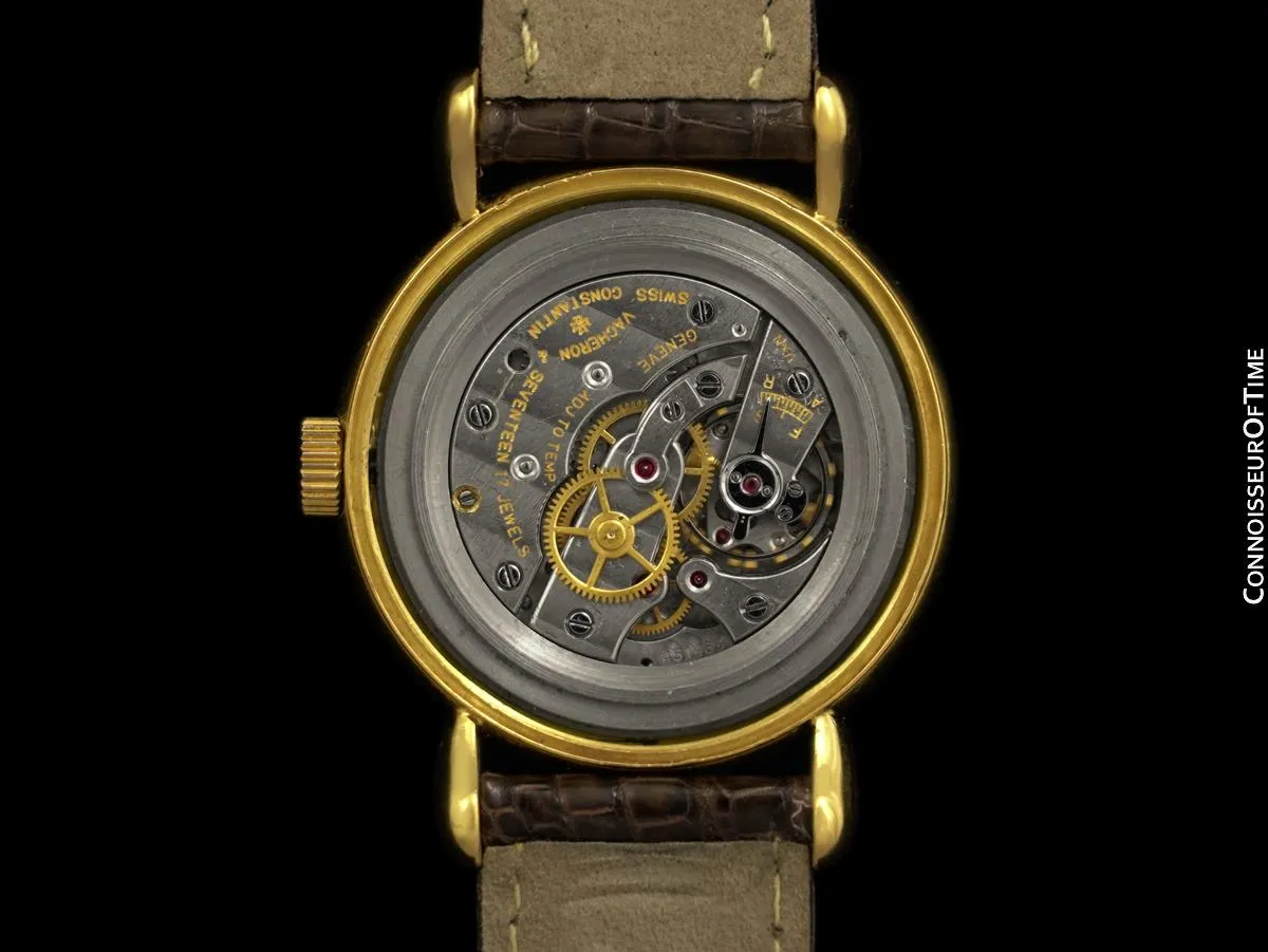 1940's Vacheron & Constantin Vintage Mens Watch with Tear Drop Lugs - 18K Gold