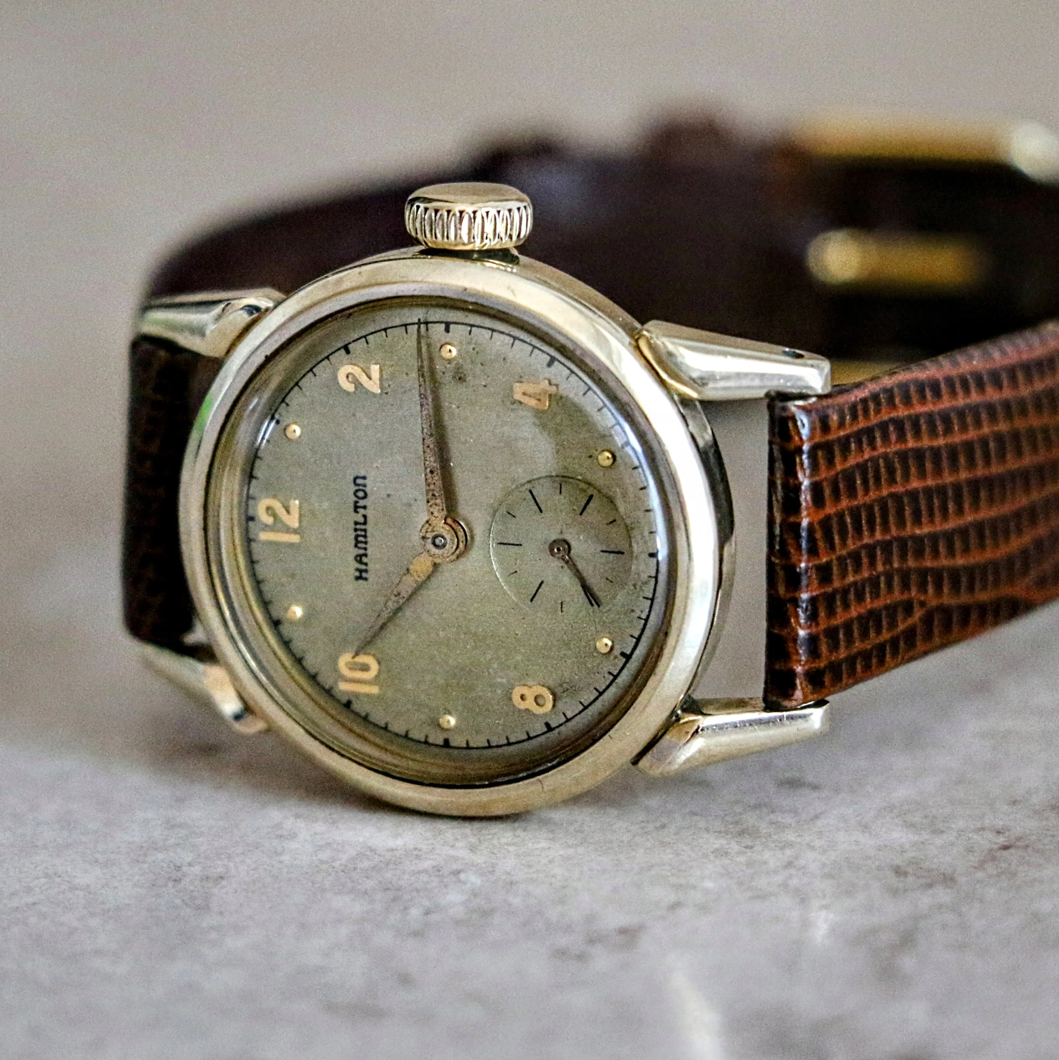 1948 HAMILTON Langdon Wristwatch “CLD” Weatherproof U.S.A. Caliber 747 17J Watch