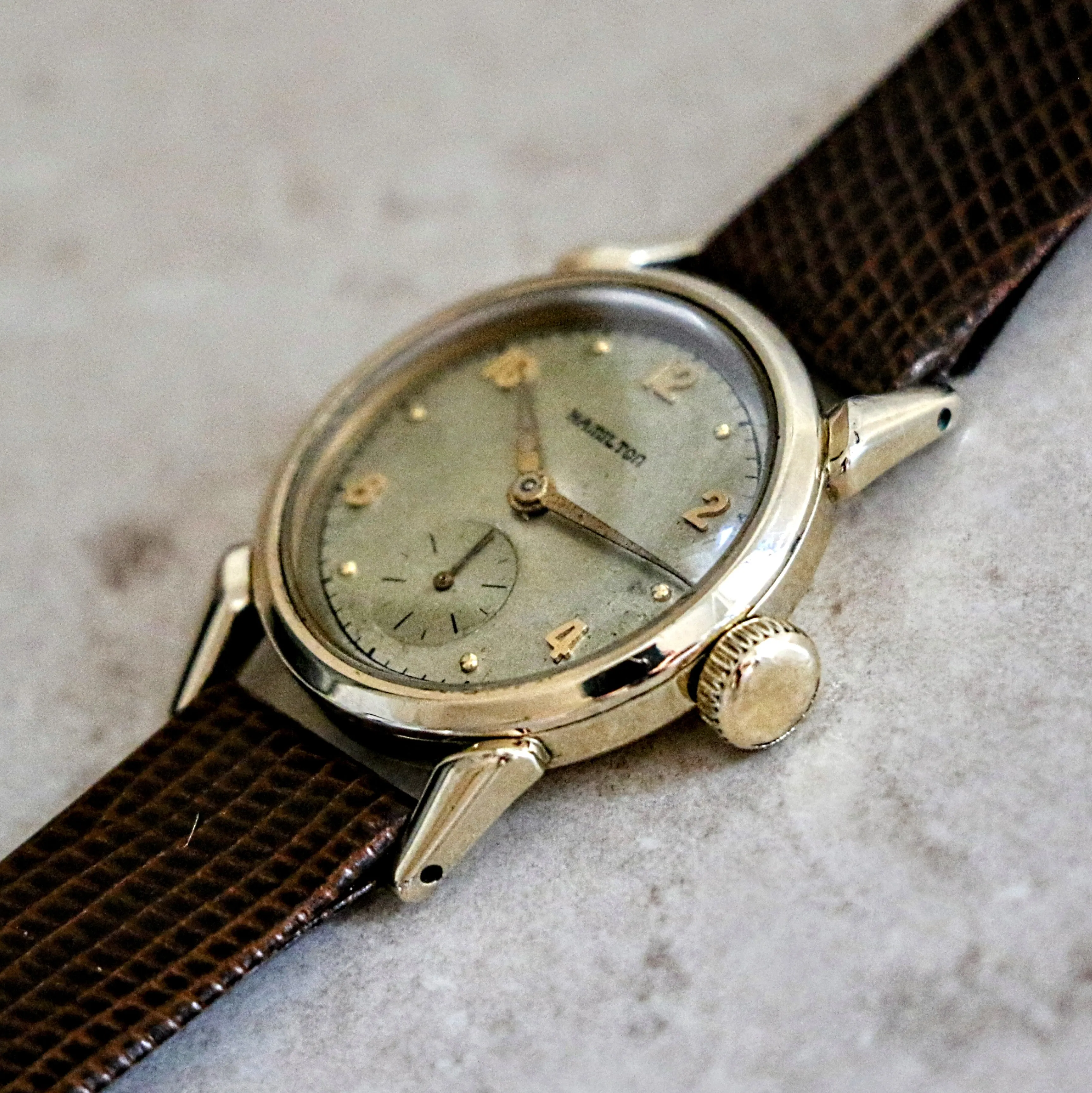 1948 HAMILTON Langdon Wristwatch “CLD” Weatherproof U.S.A. Caliber 747 17J Watch
