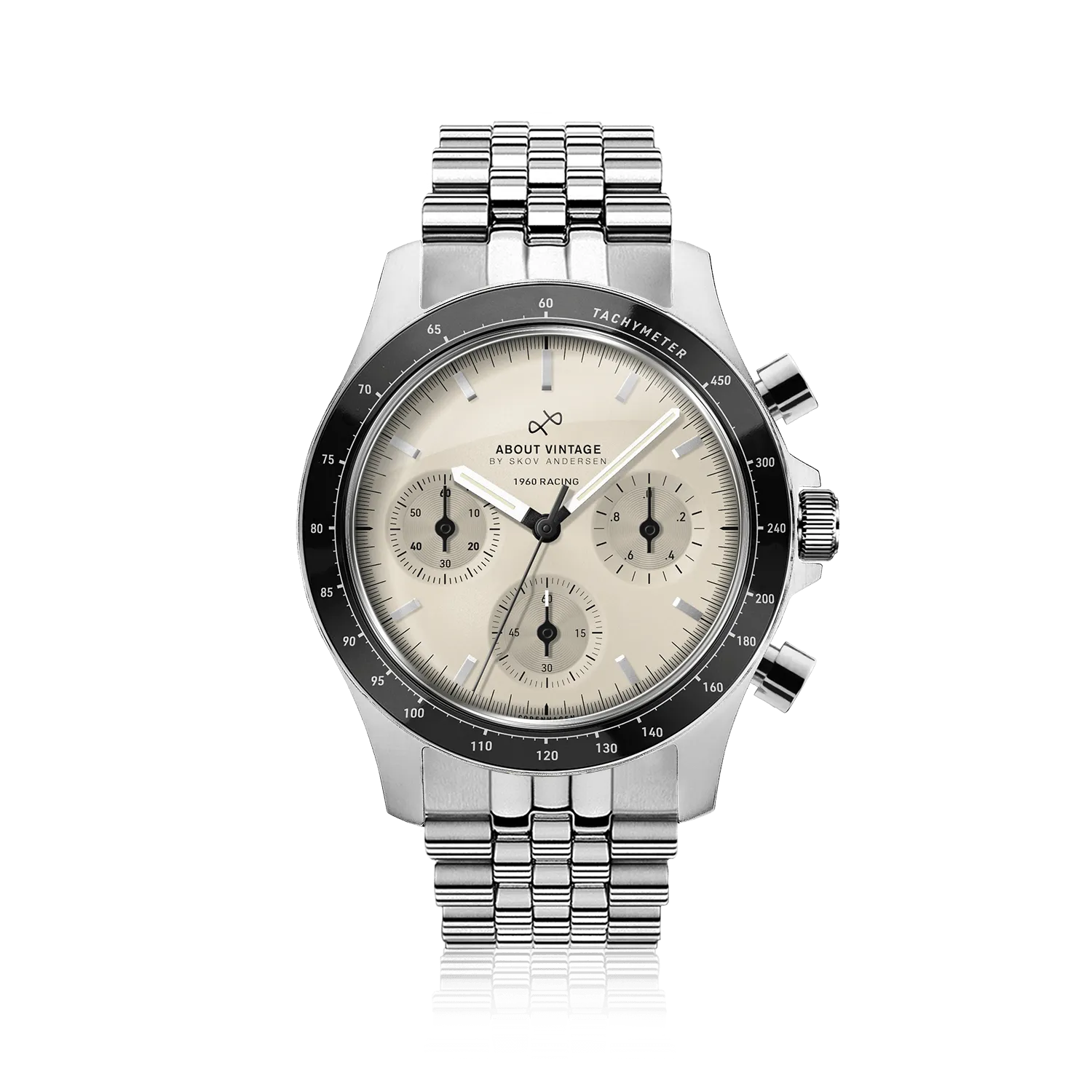 1960 Racing Chronograph, Steel / Off White
