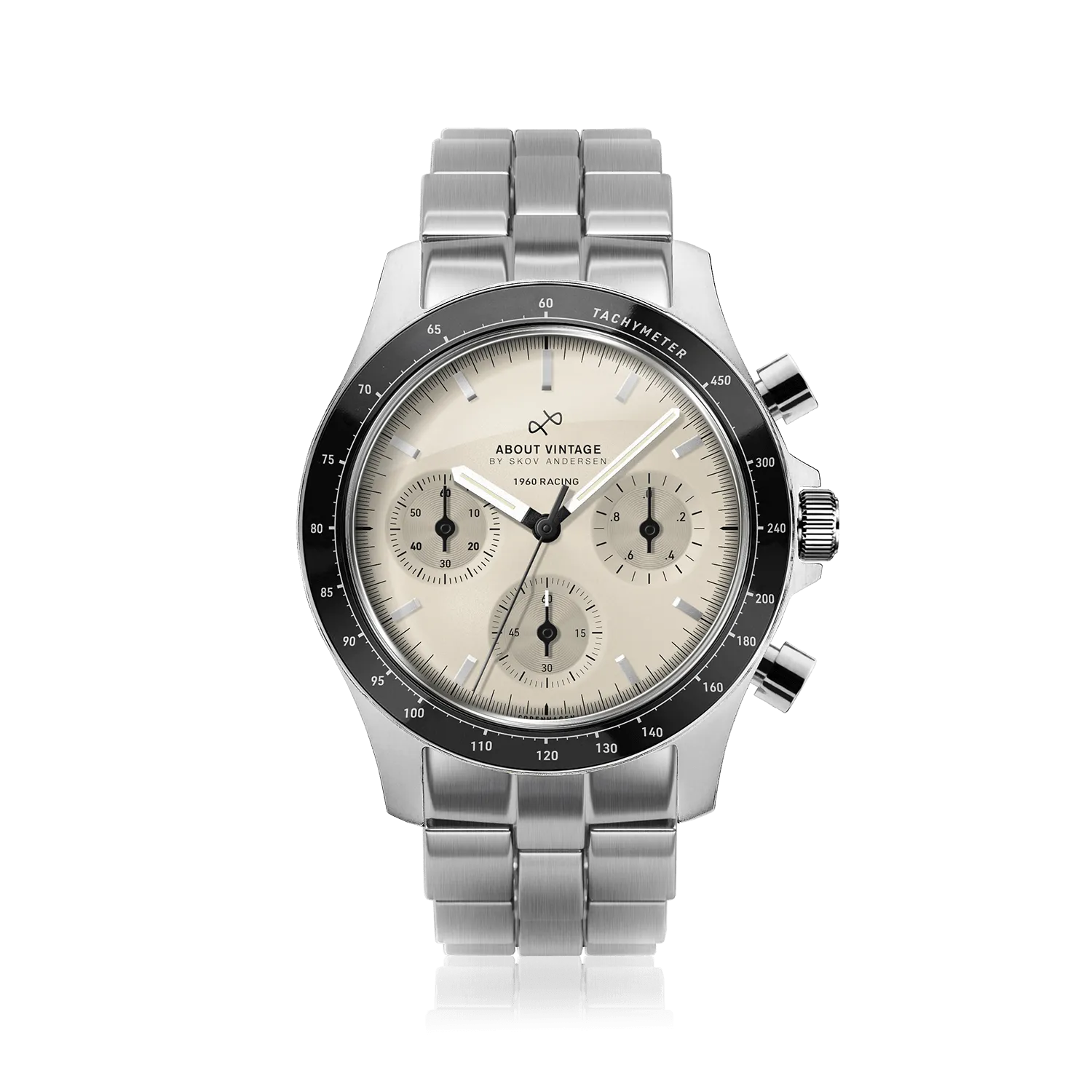 1960 Racing Chronograph, Steel / Off White