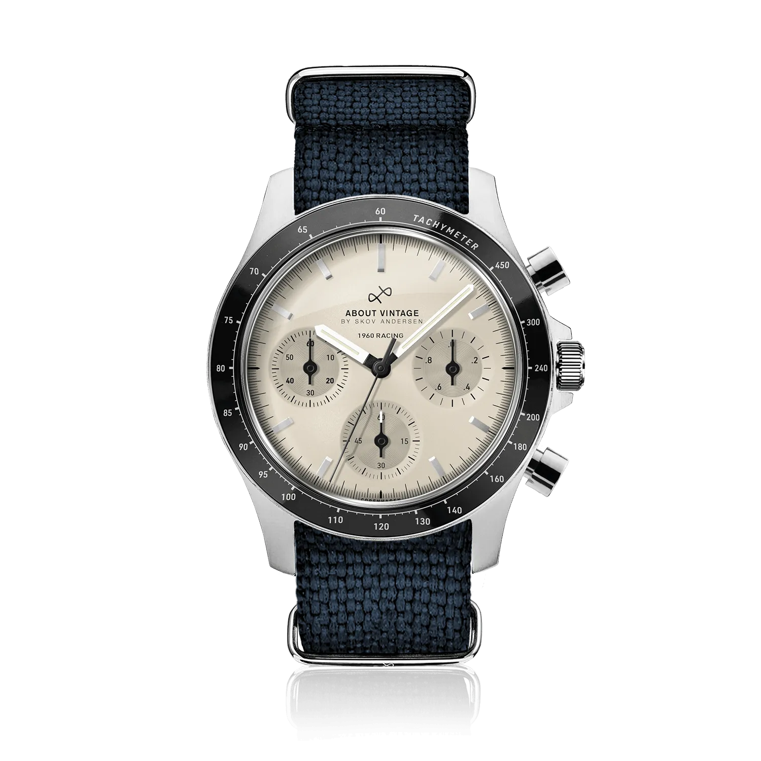 1960 Racing Chronograph, Steel / Off White