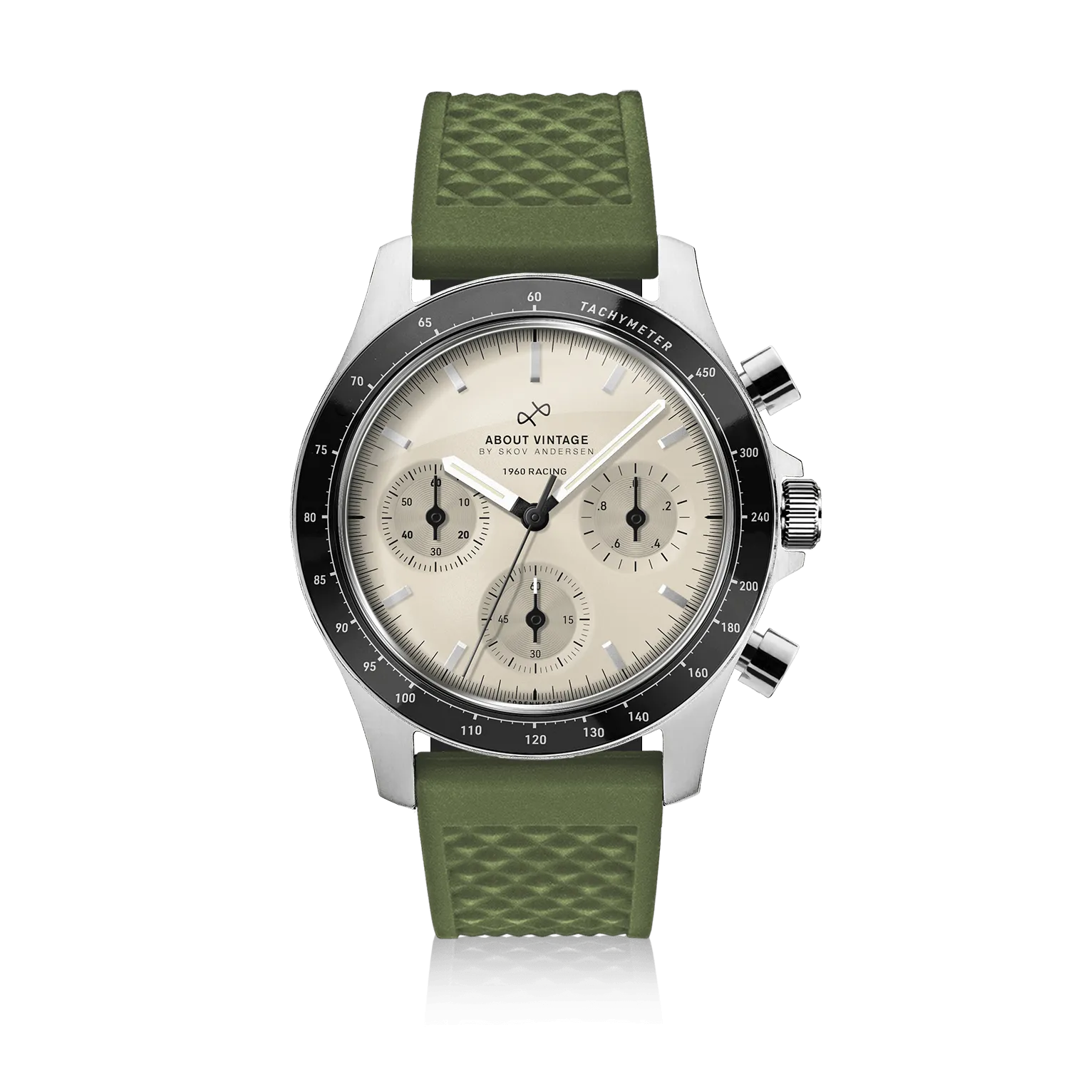 1960 Racing Chronograph, Steel / Off White