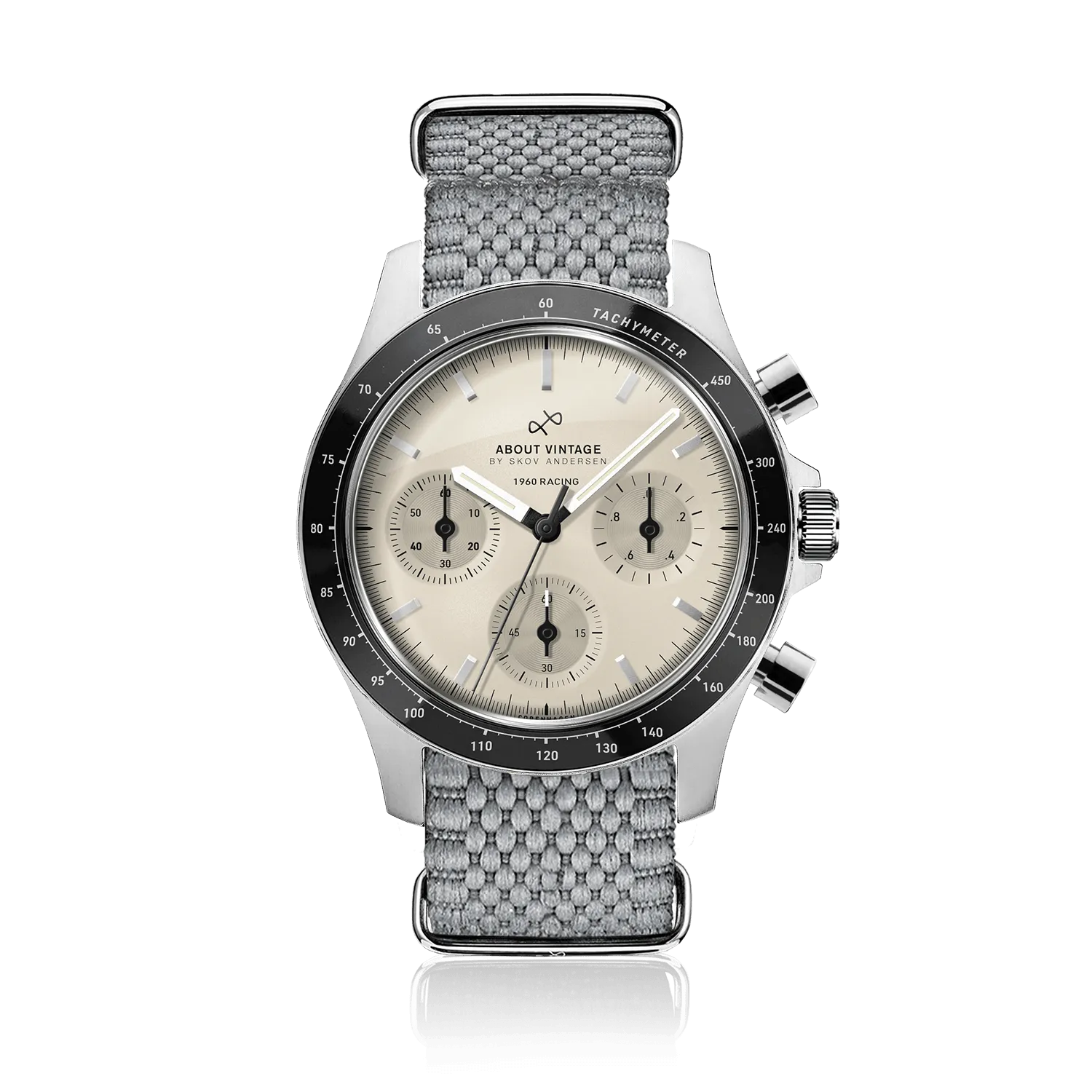 1960 Racing Chronograph, Steel / Off White