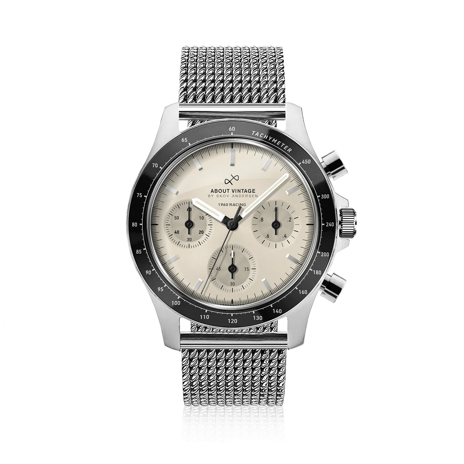 1960 Racing Chronograph, Steel / Off White