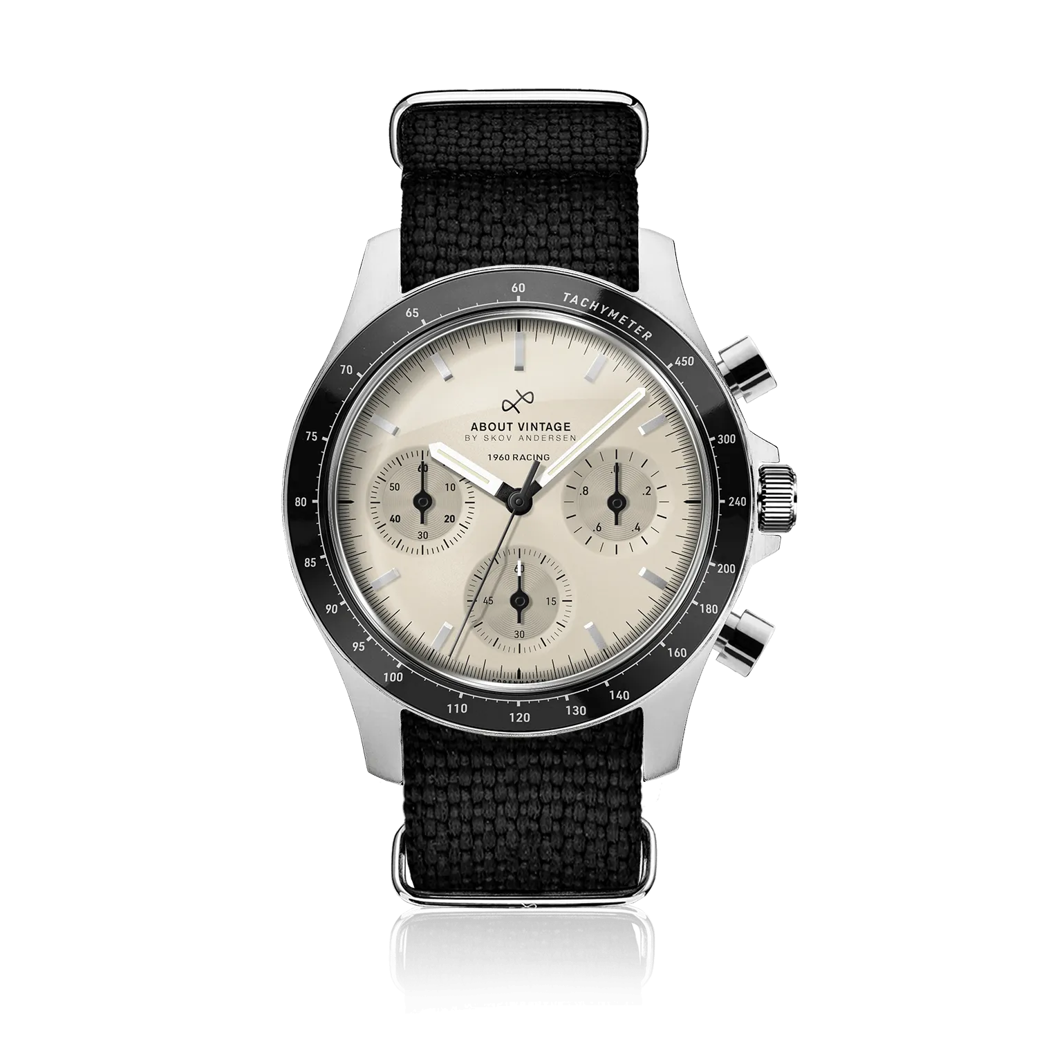 1960 Racing Chronograph, Steel / Off White