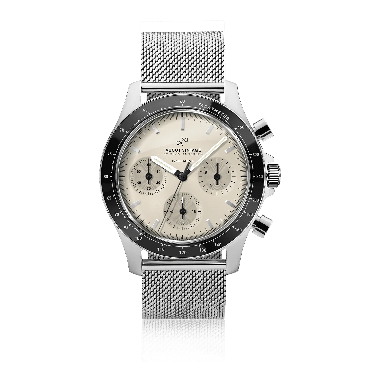 1960 Racing Chronograph, Steel / Off White