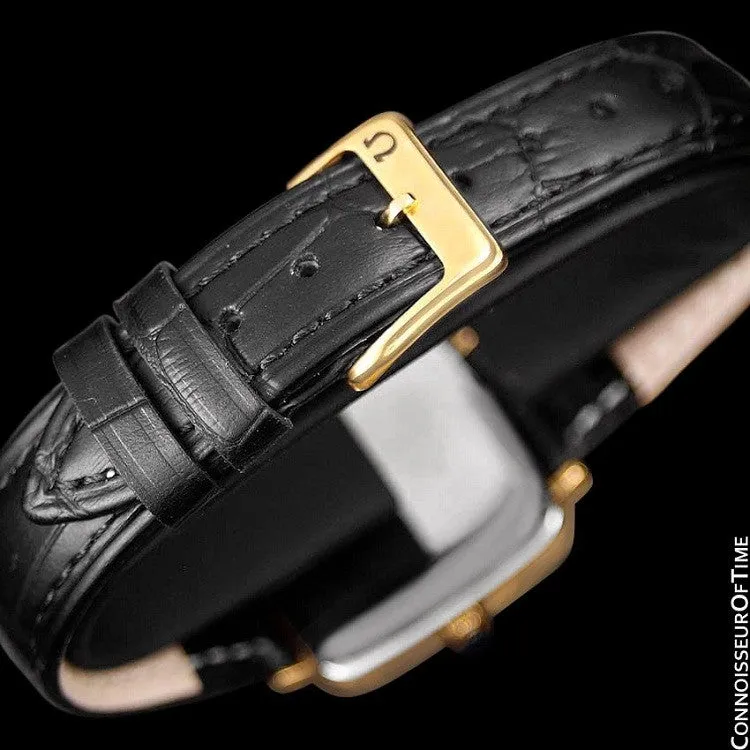 1977 Omega Geneve Vintage Midsize Handwound Ultra Slim Watch - 18K Gold Plated & Stainless Steel