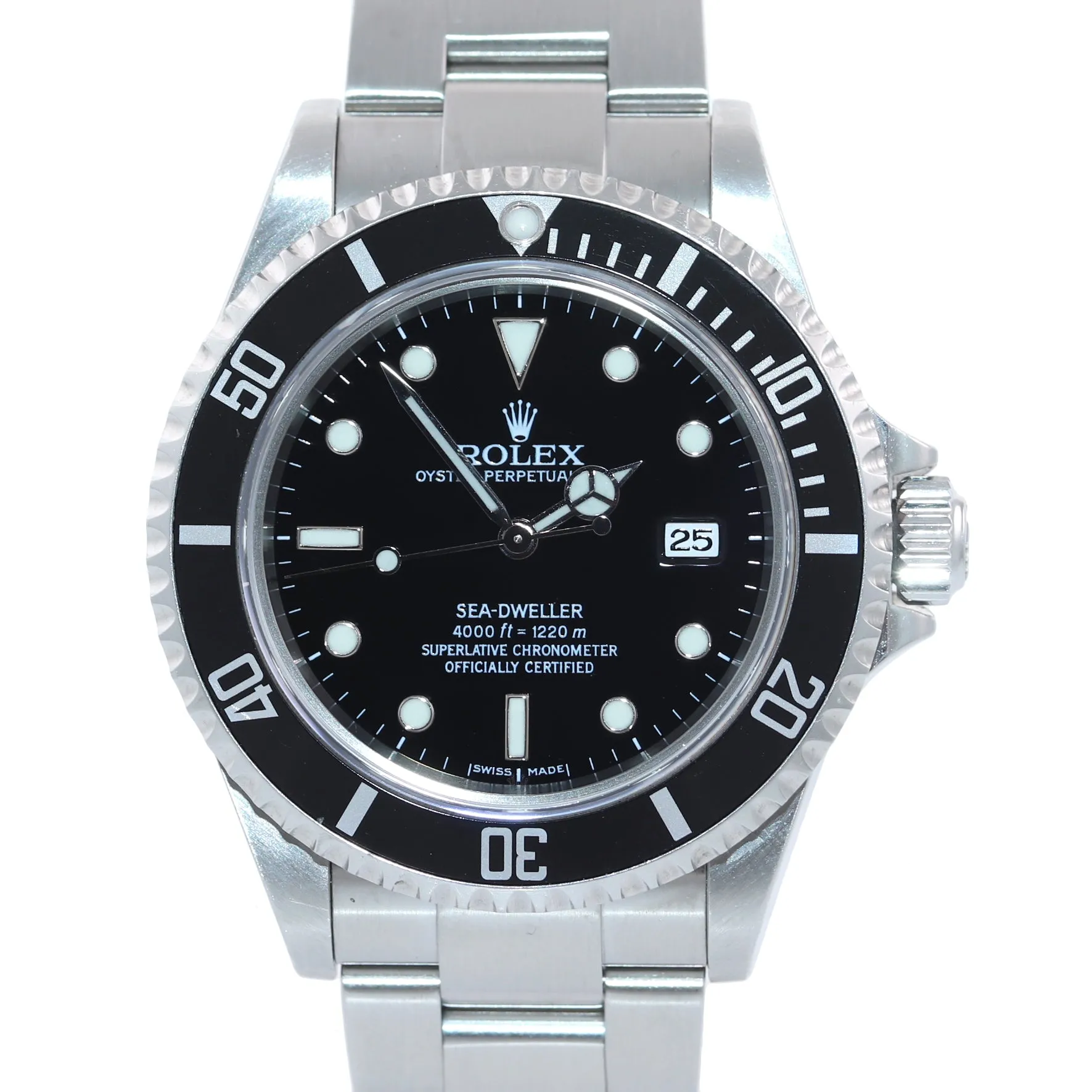 2005 PAPERS MINT Rolex Sea-Dweller Steel 16600 Black Dial Date 40mm Watch Box