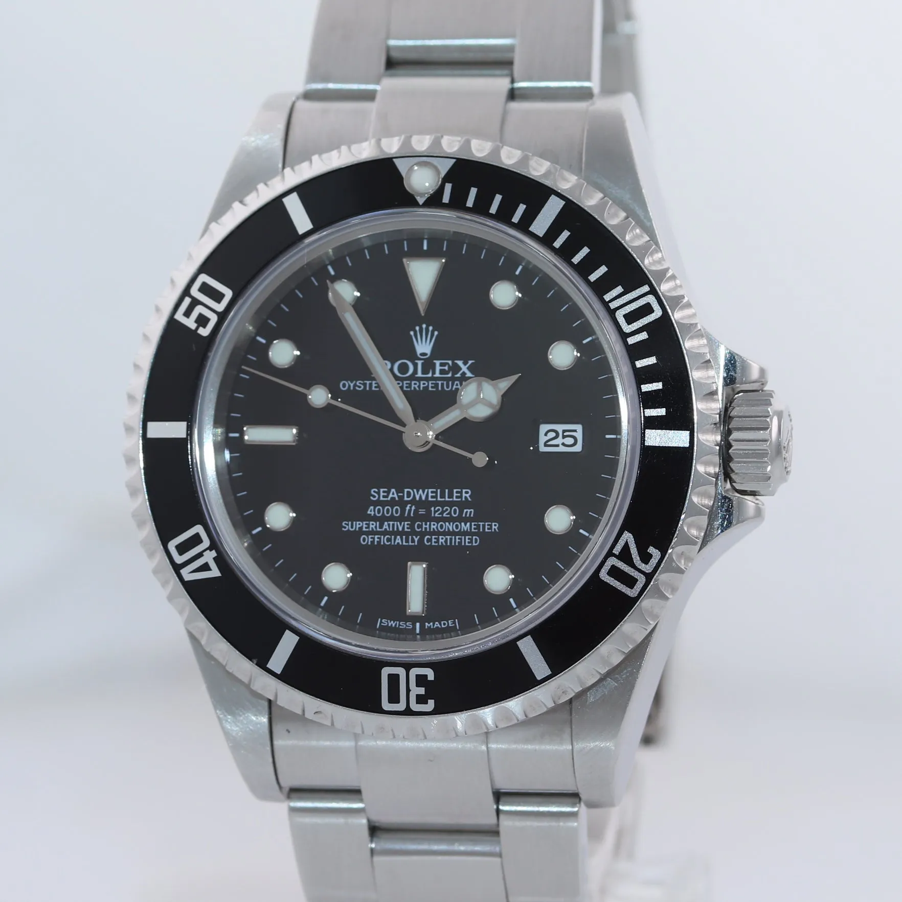 2005 PAPERS MINT Rolex Sea-Dweller Steel 16600 Black Dial Date 40mm Watch Box