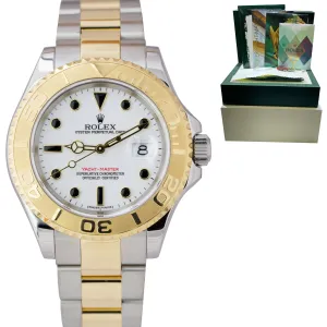 2009 Rolex Yacht-Master 16623 White 40mm 18K Two Tone Gold Steel Date Watch B P