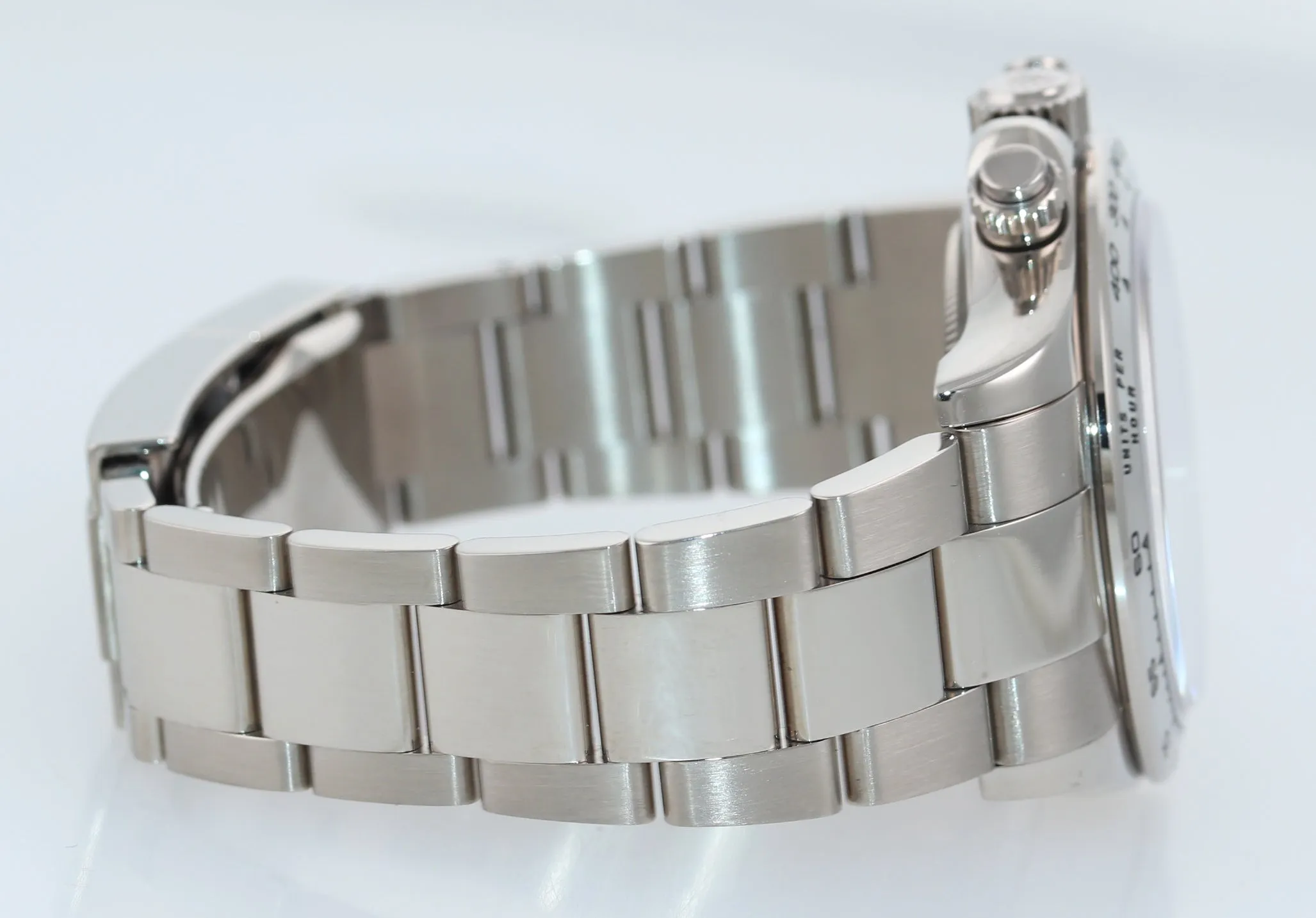2010 Rolex Daytona Silver Arabic Racing 116509 Newest Buckle White Gold Watch