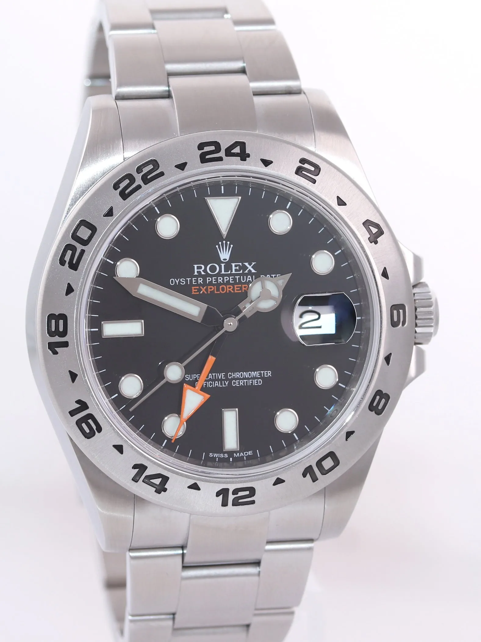 2013 PAPERS Rolex Explorer II 42mm 216570 Black Dial Steel GMT Date Watch Box