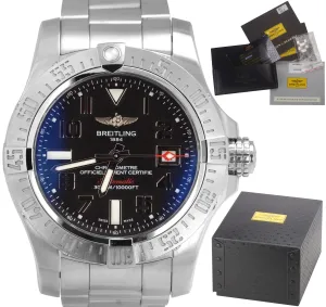 2014 Breitling Avenger Seawolf Automatic Black 45mm Stainless A17331 Date Watch