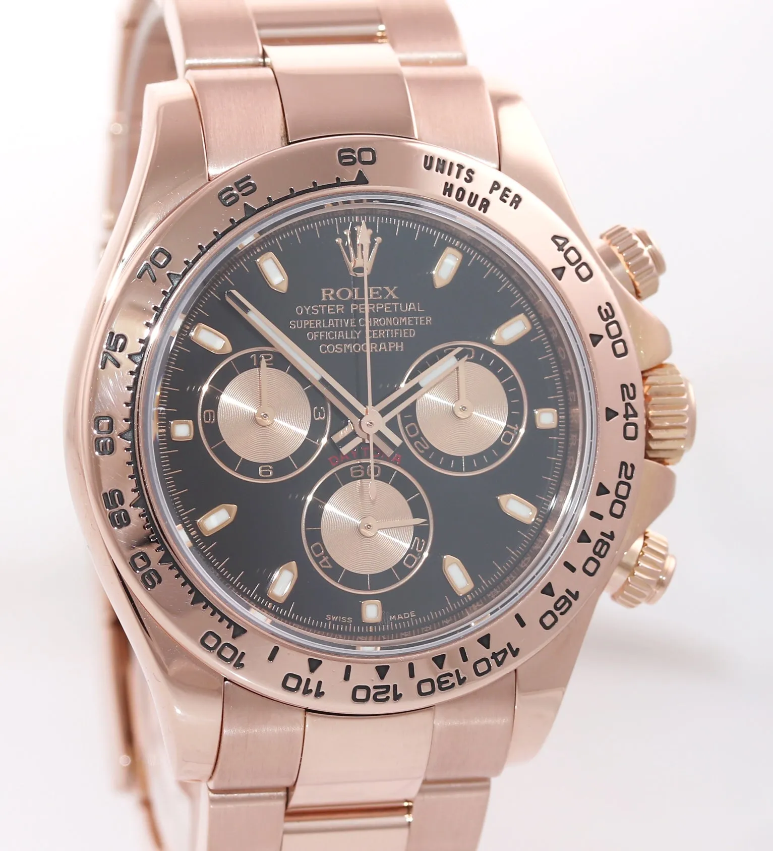 2015 PAPERS MINT Rolex Daytona 18k Rose Gold 116505 Black Dial Watch Box