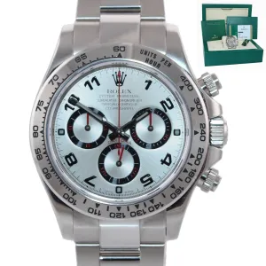 2015 PAPERS Rolex Daytona Silver Dial 116509 18k White Gold NEW BUCKLE Watch Box
