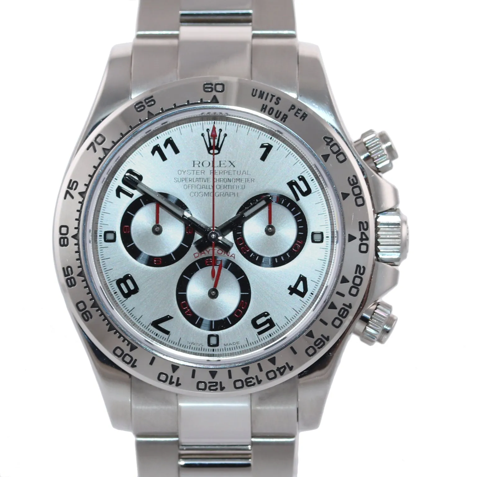 2015 PAPERS Rolex Daytona Silver Dial 116509 18k White Gold NEW BUCKLE Watch Box