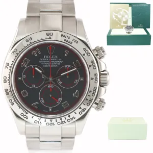2016 RSC PAPERS Rolex Daytona Black Racing Dial 116509 18k White Gold Watch Box