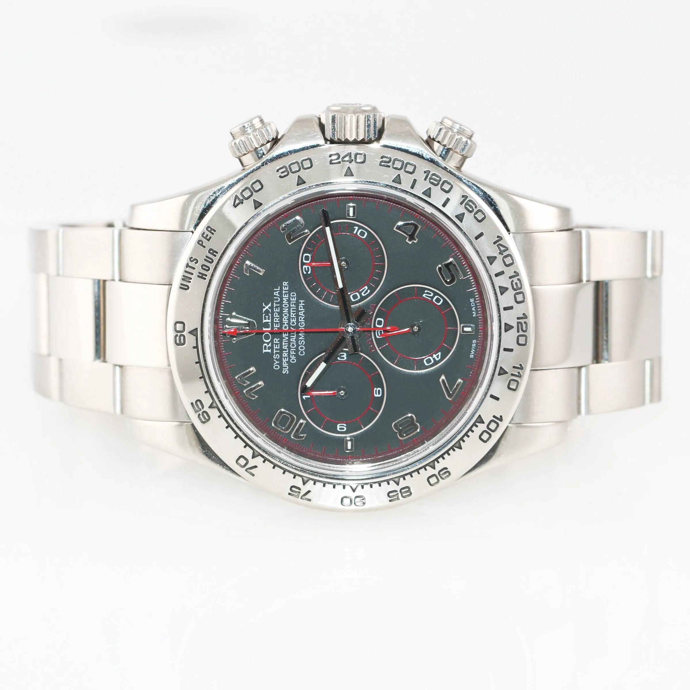 2016 RSC PAPERS Rolex Daytona Black Racing Dial 116509 18k White Gold Watch Box