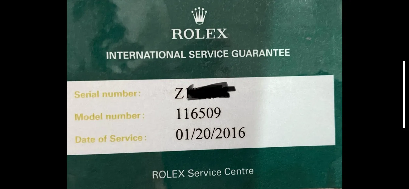 2016 RSC PAPERS Rolex Daytona Black Racing Dial 116509 18k White Gold Watch Box
