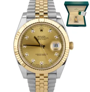2016 UNPOLISHED Rolex DateJust 41 II 126333 Diamond Two-Tone Jubilee Watch