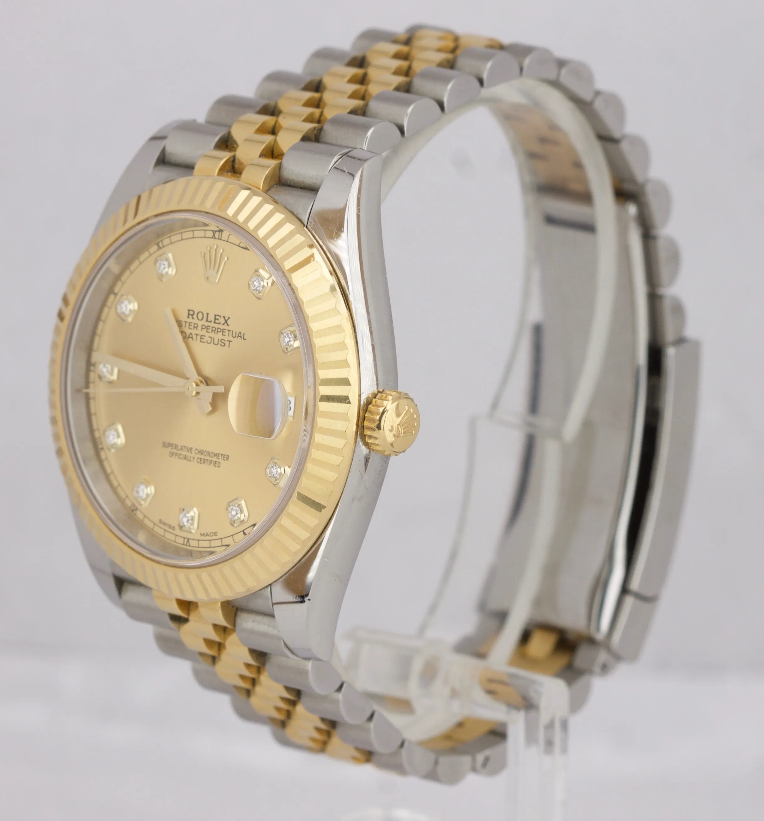 2016 UNPOLISHED Rolex DateJust 41 II 126333 Diamond Two-Tone Jubilee Watch