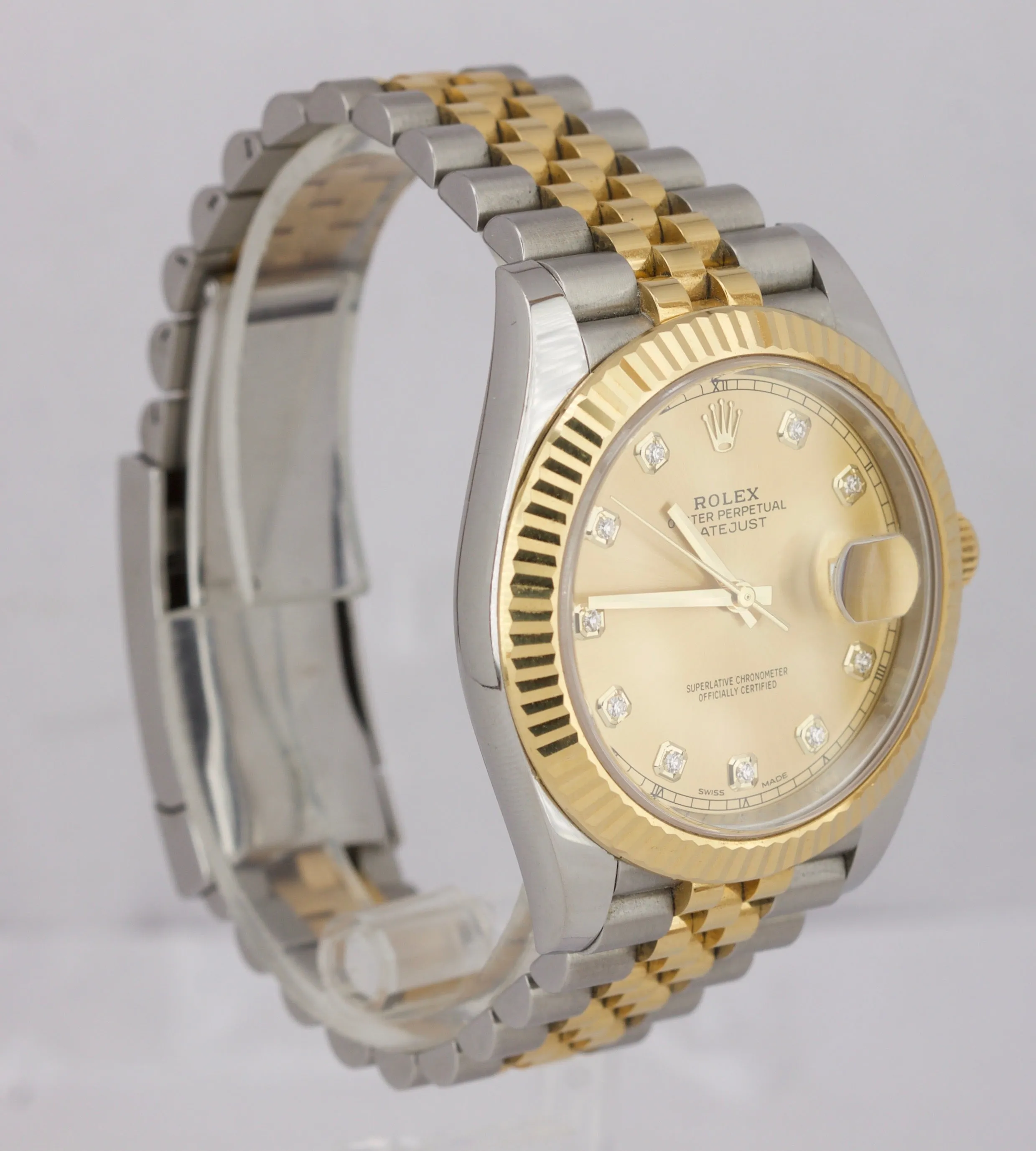 2016 UNPOLISHED Rolex DateJust 41 II 126333 Diamond Two-Tone Jubilee Watch