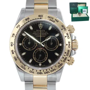 2017 PAPERS Rolex Daytona Cosmograph 116503 Black Two Tone Steel Gold Watch Box