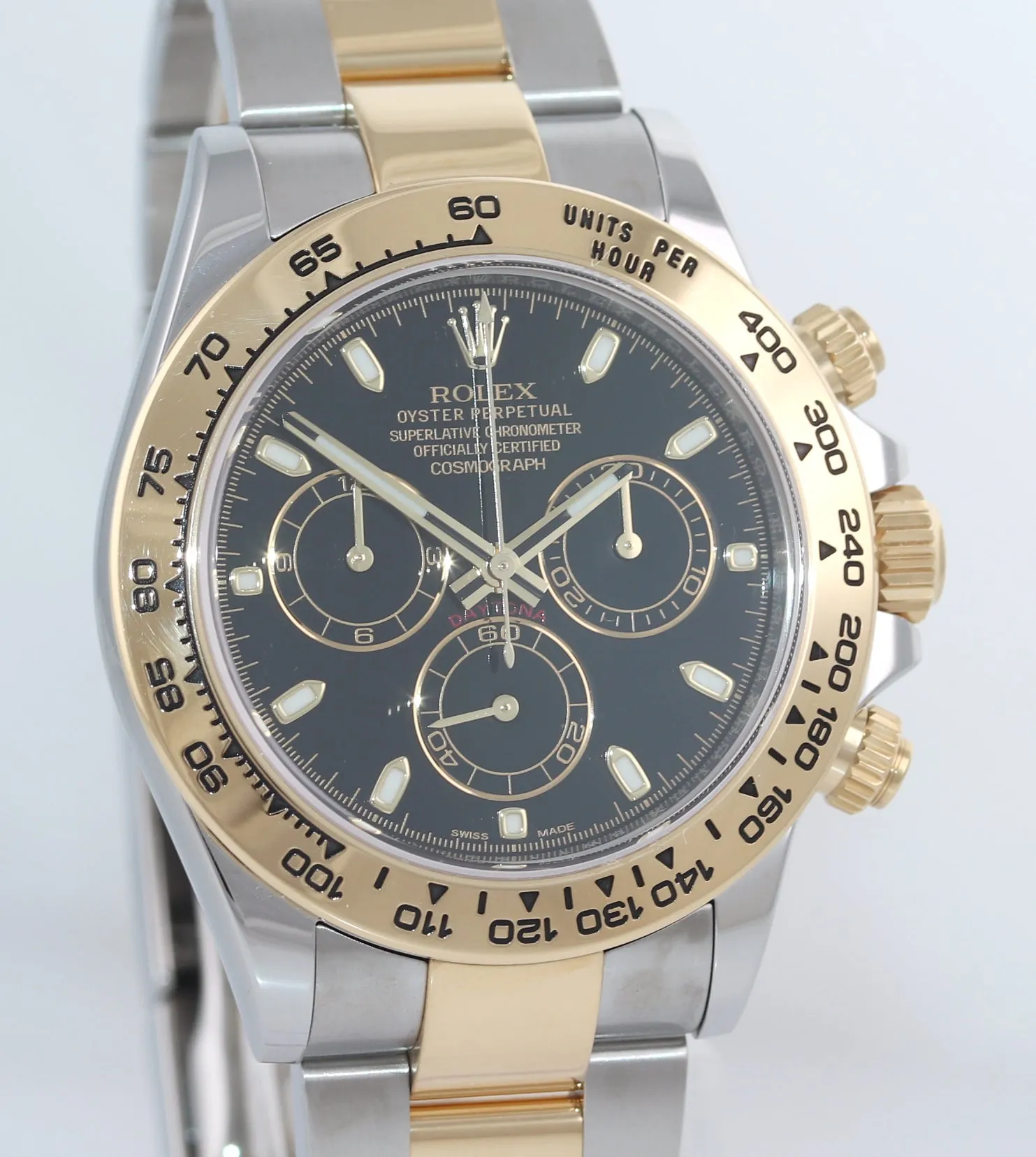 2017 PAPERS Rolex Daytona Cosmograph 116503 Black Two Tone Steel Gold Watch Box