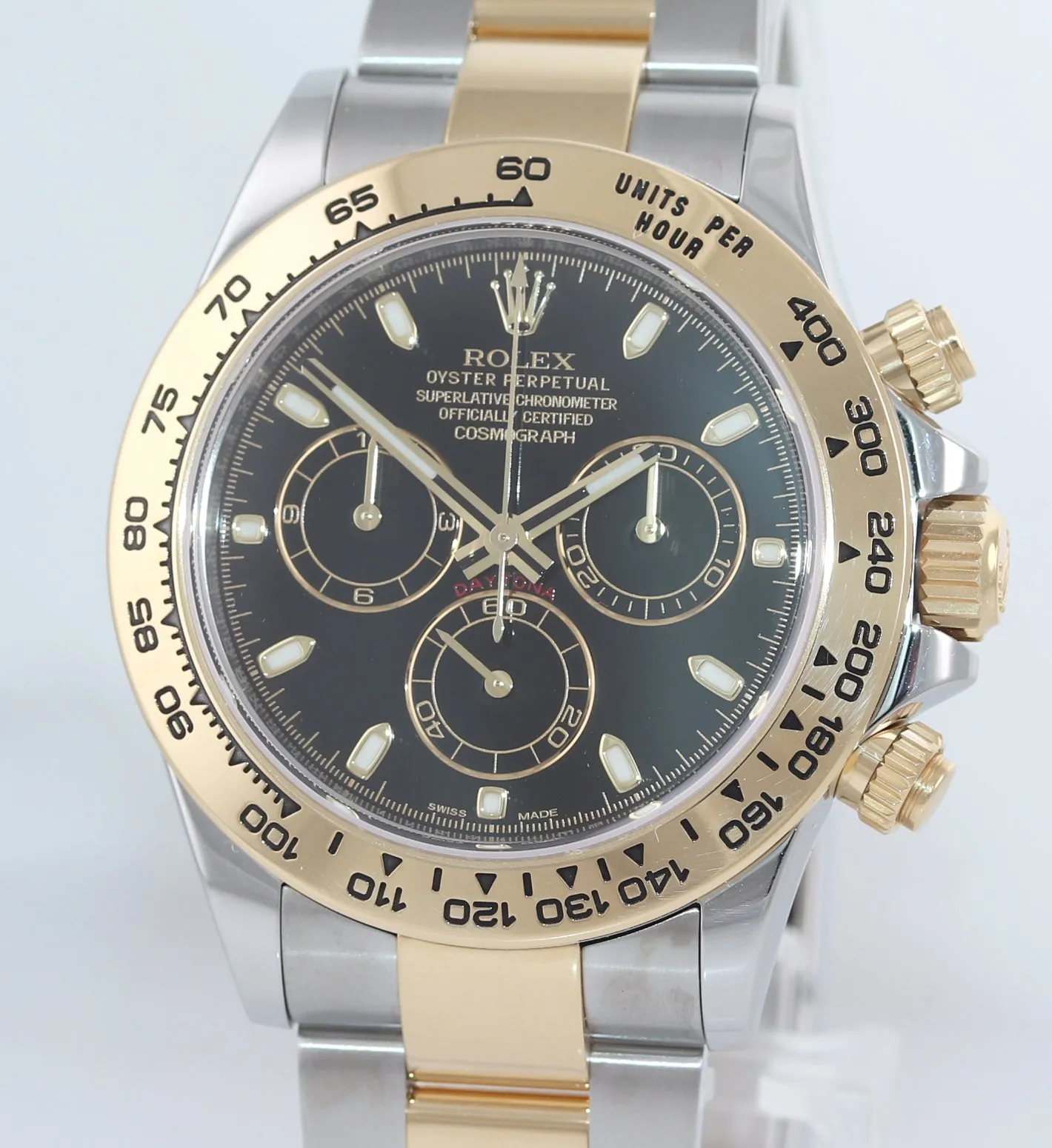 2017 PAPERS Rolex Daytona Cosmograph 116503 Black Two Tone Steel Gold Watch Box