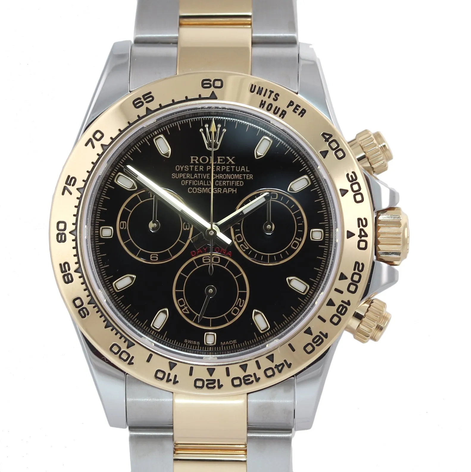 2017 PAPERS Rolex Daytona Cosmograph 116503 Black Two Tone Steel Gold Watch Box