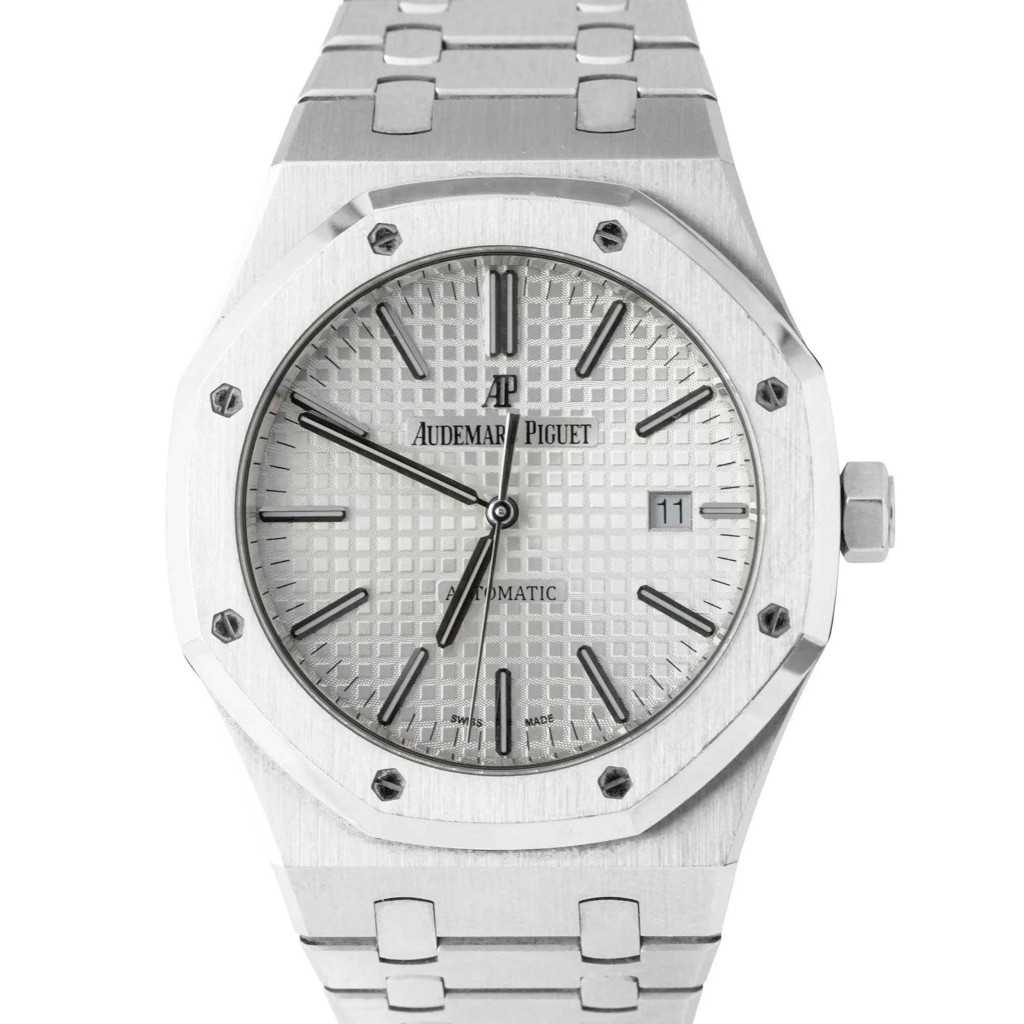 2018 Audemars Piguet Royal Oak White 41mm Stainless 15400ST.OO.1220ST.02 Watch