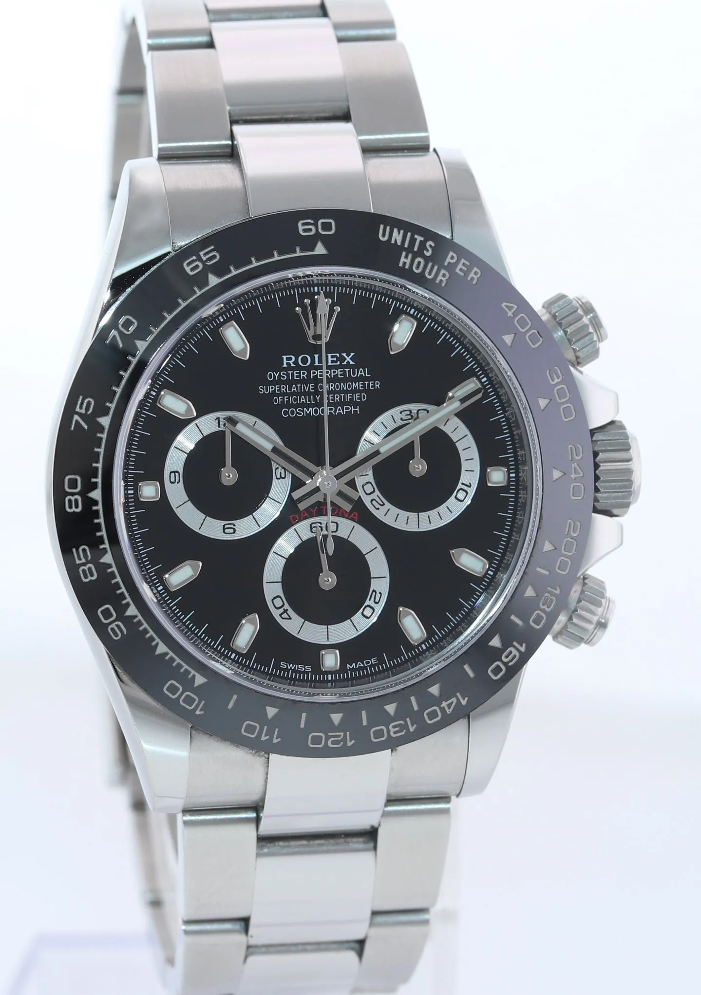 2018 PAPERS Rolex Daytona 116500 Black Ceramic Steel 40mm Watch Box