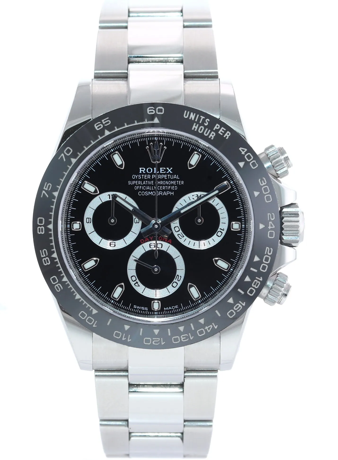 2018 PAPERS Rolex Daytona 116500 Black Ceramic Steel 40mm Watch Box