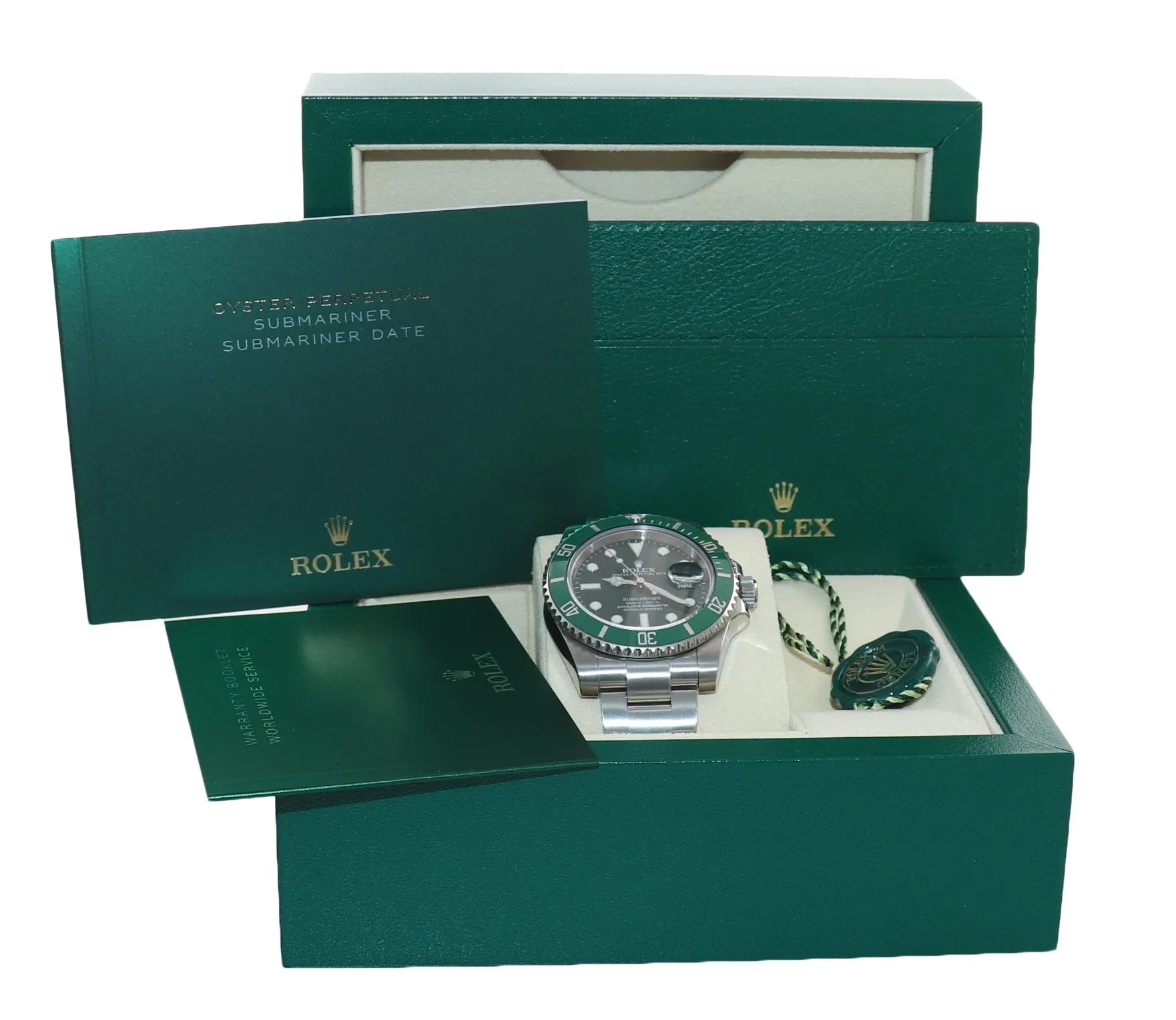2019 DISCONTINUED Rolex Submariner Hulk 116610LV Green Ceramic Watch Box