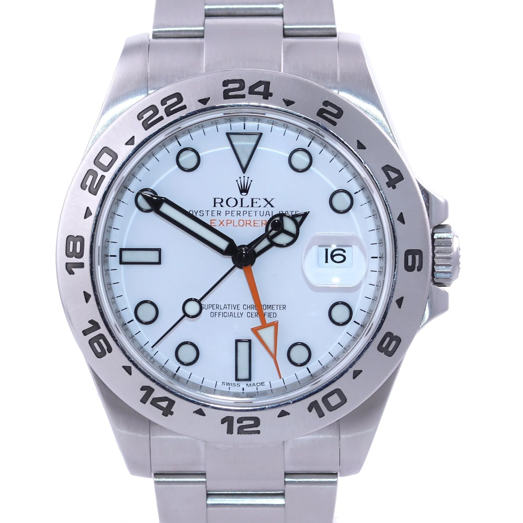 2019 Rolex Explorer II 42mm Polar 216570 White Steel Oyster GMT Watch Box