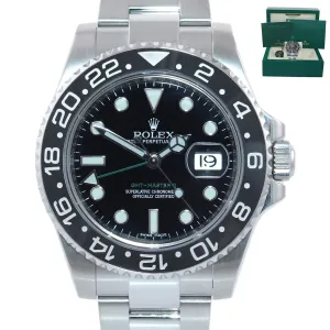 2019 Rolex GMT Master II 116710 Steel Ceramic Black Dial 40mm Watch Box