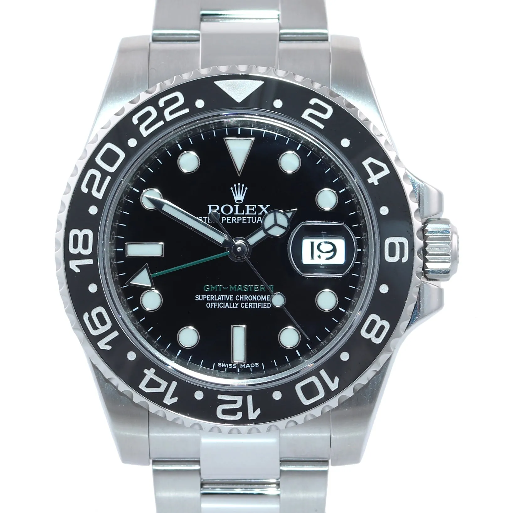 2019 Rolex GMT Master II 116710 Steel Ceramic Black Dial 40mm Watch Box