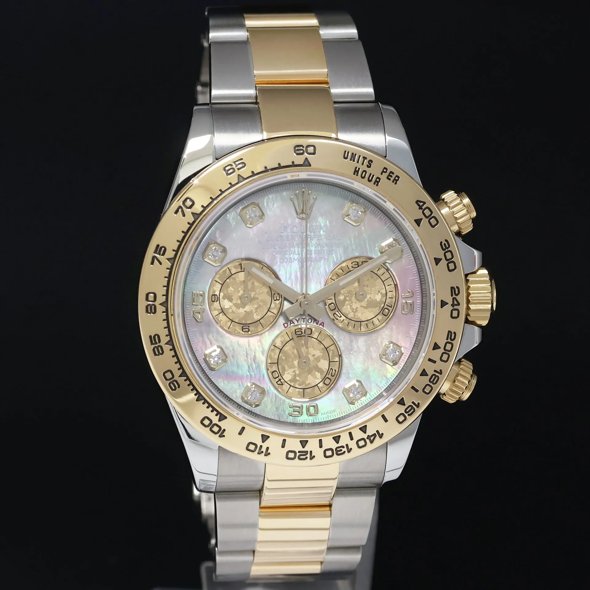 2020 MINT Rolex Daytona 116503 Dark Mop Crystal 8 Diamond Two Tone Gold Watch Box