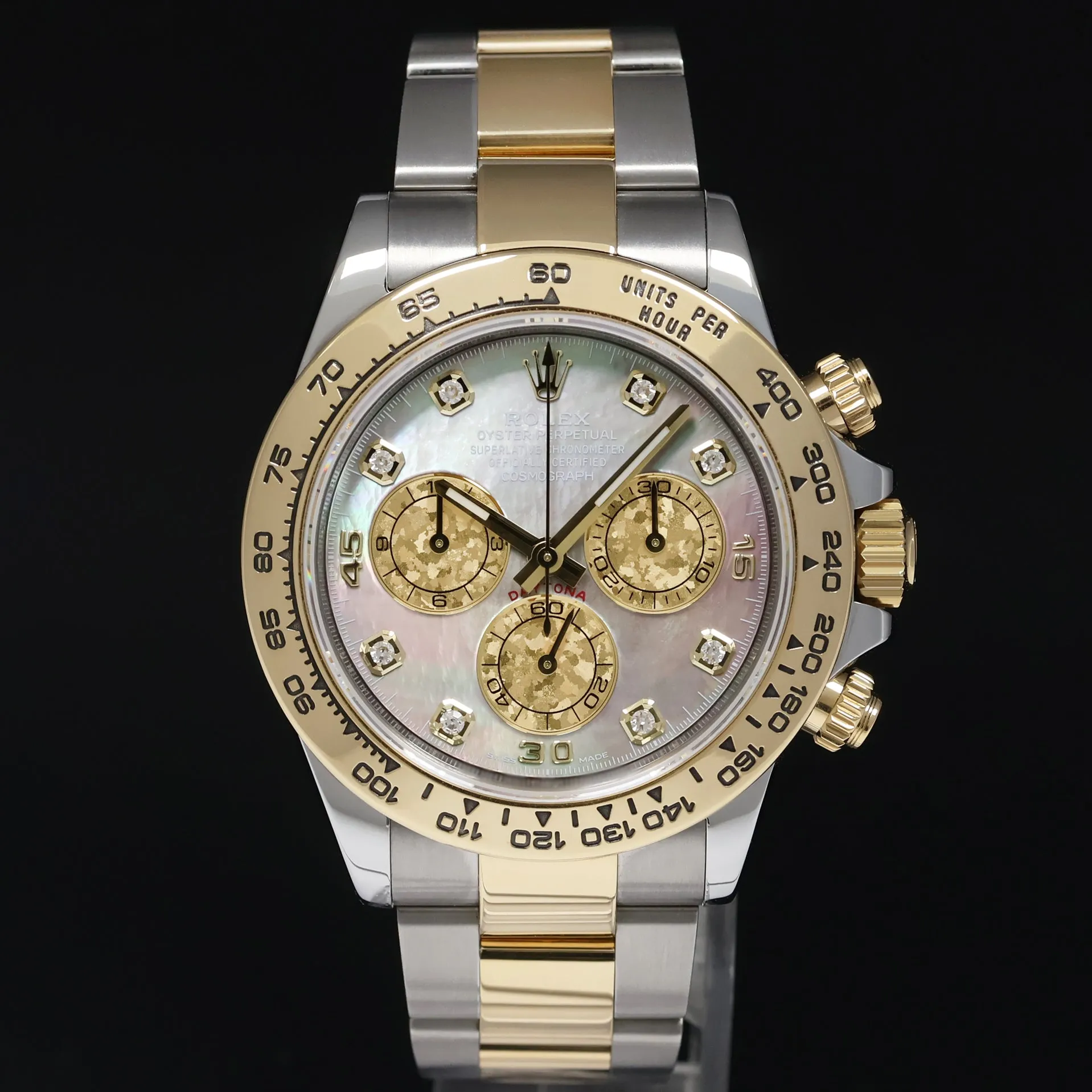 2020 MINT Rolex Daytona 116503 Dark Mop Crystal 8 Diamond Two Tone Gold Watch Box