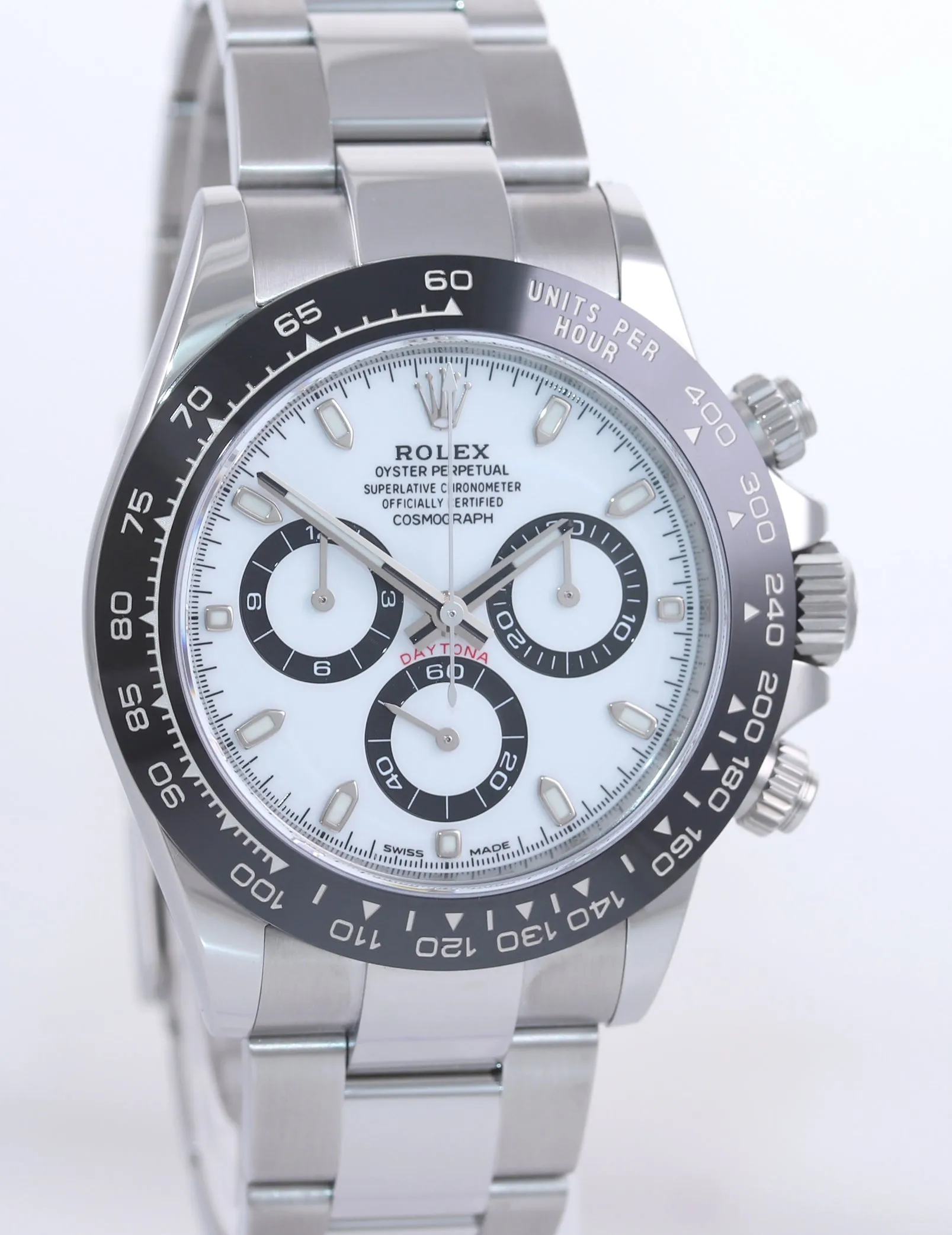 2020 NEW PAPERS Rolex Daytona 116500LN White Ceramic Panda 40mm Steel Watch