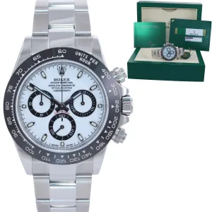 2020 NEW PAPERS Rolex Daytona 116500LN White Ceramic Panda 40mm Steel Watch