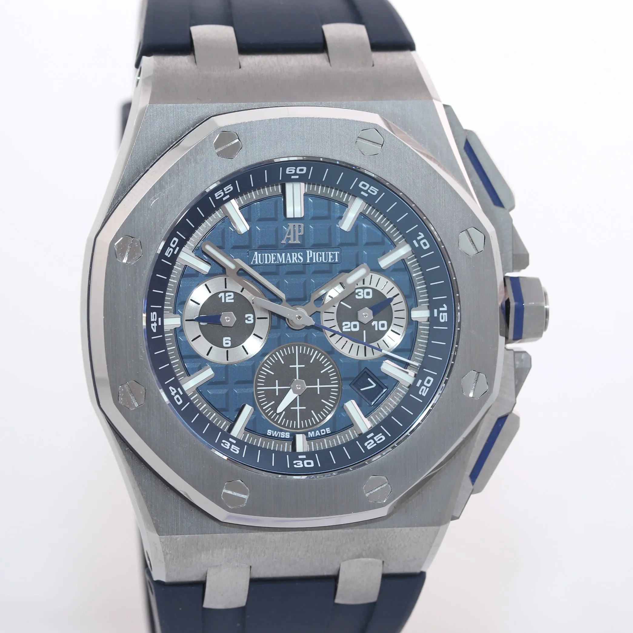 2020 PAPERS NEW Audemars Piguet AP Royal Oak Offshore Chrono 26480 Blue Watch