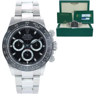 2020 PAPERS Rolex Daytona 116500 Black Ceramic Steel 40mm Watch Box