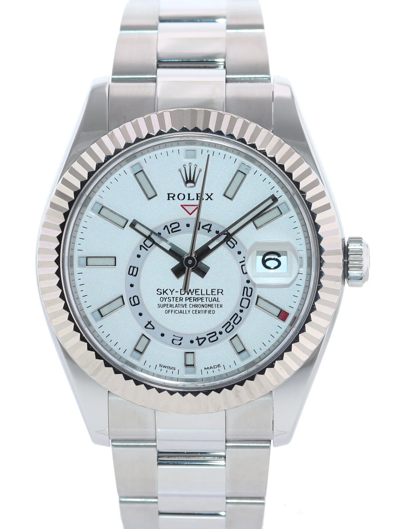 2020 PAPERS Rolex Sky-Dweller Stainless White Gold White 42mm 326934 Watch Box