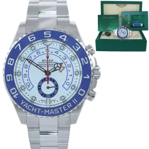2021 NEW PAPERS Rolex Yacht-Master 2 NEW STYLE HANDS Steel Blue 116680 Watch