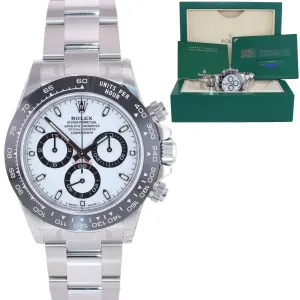 2021 NEW STICKERS PAPERS Rolex Daytona 116500 White Ceramic Panda Steel Watch